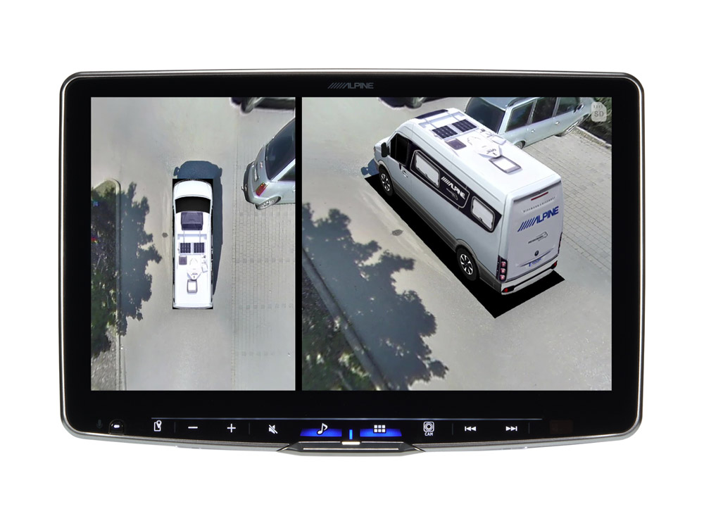 Alpine 360 graden camera systeem speciaal voor campers en kampeerbusjes Car Audio Limburg