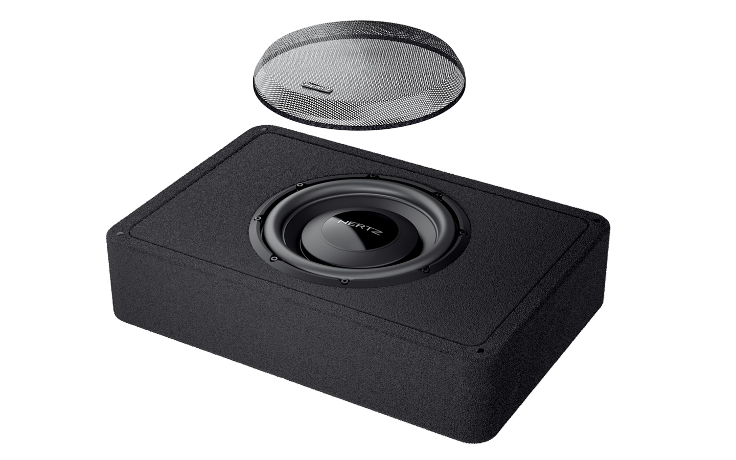 Hertz subwoofer MPBX 250S2 met kist piekvermogen 1000W Car AUDIO LIMBURG