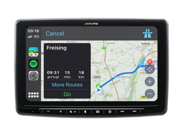 Alpine INe-F904D 1 DIN Campernavigatie met 9 inch touchscreen