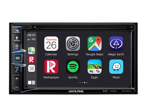 ALPINE INE-W611D 2 DIN 6.5" multimedia toestel Apple Carplay en Android Auto compatibel CAR AUDIO LIMBURG