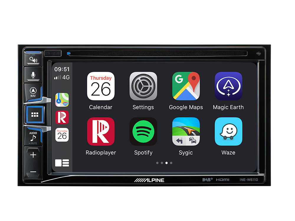 Alpine INE-W611DC navigatie voor camper 6.5 inch touchscreen
