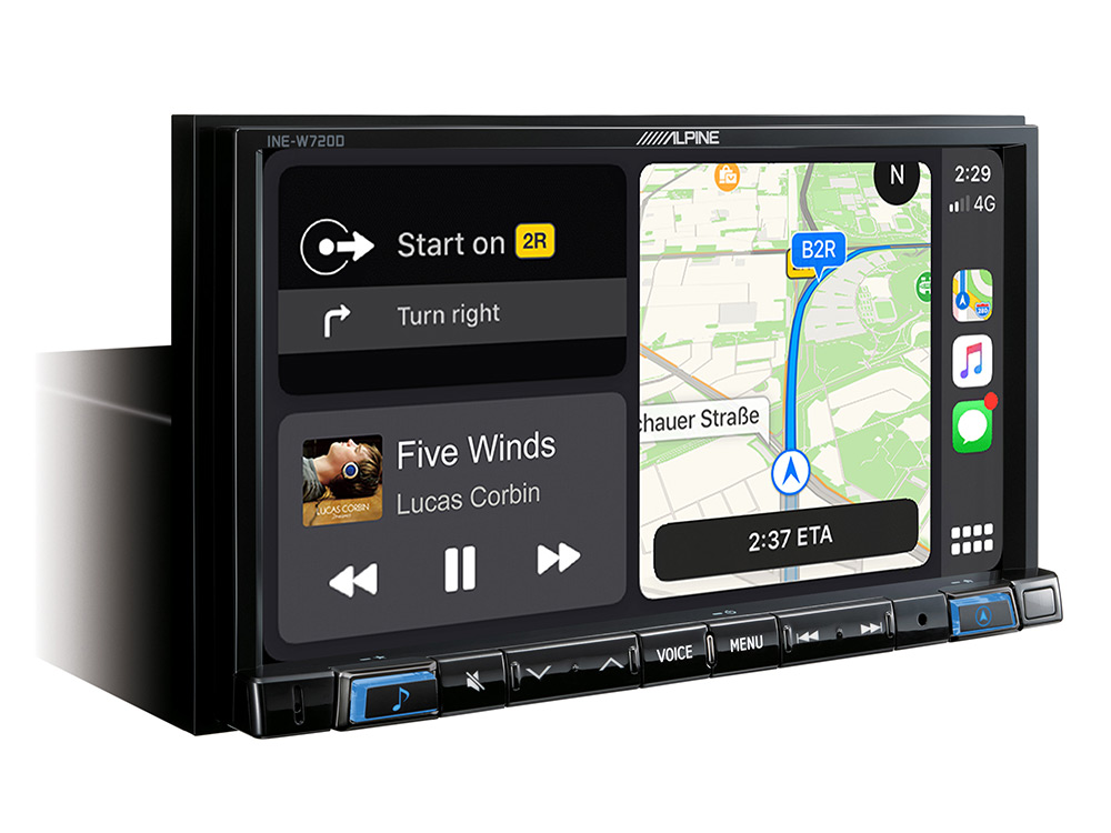 LPINE INE-W720D incl kit 2 DIN 7" multimedia toestel Apple Carplay en Android Auto compatibel CAR AUDIO LIMBURG